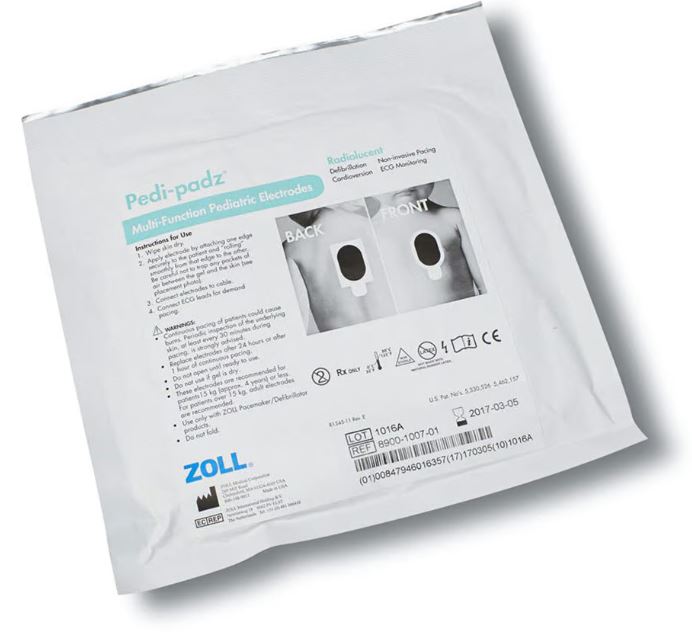 Zoll Pedi-Padz Radiolucent Solid Gel Electrode 6 Case 8900-1007-01 Zoll Pedi-Padz Radiolucent Solid Gel Electrode 6 Case 8900-1007-01